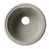 ALFI AB1717DI-B Biscuit 17" Drop-In Round Granite Composite Kitchen Prep Sink