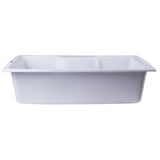 ALFI AB3520DI-W White 35" Drop-In Single Bowl Granite Composite Kitchen Sink