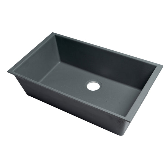 ALFI Brand AB3322UM-T Titanium 33" Undermount Granite Composite Kitchen Sink