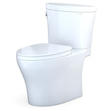 TOTO MS448124CEMFGN#01 Aquia IV Arc Two-Piece Elongated Dual Flush Universal Height Toilet - Cotton White