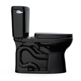 TOTO MS454124CEF#51 Drake II Two-Piece Toilet with SS124 SoftClose Seat, Washlet+ Ready, Ebony Black