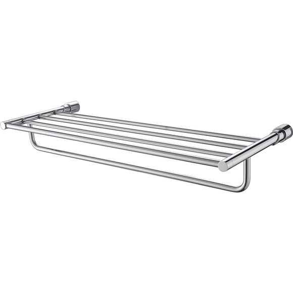 ALFI Brand AB9523 Polished Chrome 24 inch Towel Bar and Shelf Bathroom Accessory