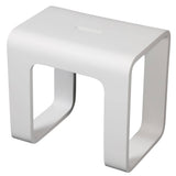 ALFI Brand ABST99 White Matte Solid Surface Resin Bathroom/Shower Stool