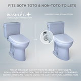 TOTO SW4724AT40#01 S7 WASHLET+ Bidet Toilet Seat with EWATER+ Bowl and Wand Cleaning and Lid