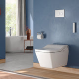 TOTO CWT4494549CMFGA#MS Washlet+ SP Wall-Hung Square Toilet with Bidet Seat and DuoFit In-Wall Tank System