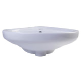 ALFI Brand AB109 18" White Corner Porcelain Wall Mounted Bath Sink