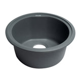 ALFI AB1717UM-T Titanium 17" Undermount Round Granite Comp Kitchen Prep Sink