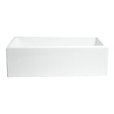 ALFI Brand AB3318HS-W White 33" x 18" Reversible Single Bowl Fireclay Farm Sink