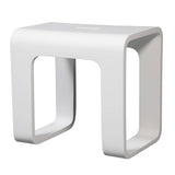 ALFI Brand ABST99 White Matte Solid Surface Resin Bathroom/Shower Stool