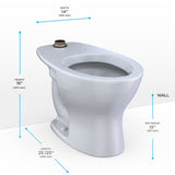 TOTO CT725CUG#01 TORNADO FLUSH Commercial Flushometer Floor-Mounted Toilet in Elongated, Cotton White