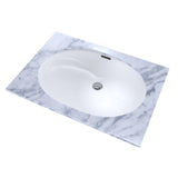 TOTO LT546G#01 Oval 19-11/16" x 13-3/4" Undermount Bathroom Sink, Cotton White