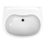 TOTO LPT242.8G#01 Prominence Oval Pedestal Bathroom Sink with CEFIONTECT for 8" Center Faucets, Cotton White