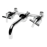 ALFI Brand AB1035-PC Polished Chrome 8" Widespread Wall-Mounted Cross Handle Faucet