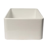 ALFI Brand ABF3018 30" White Thin Wall Single Bowl Smooth Apron Fireclay Kitchen Farm Sink