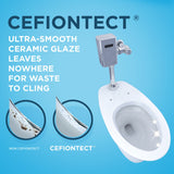 TOTO CT725CUFG#01 Commercial Flushometer Floor-Mounted Universal Height Toilet, Elongated, Cotton White