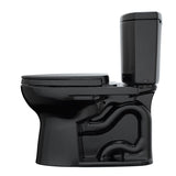 TOTO MS454124CEF#51 Drake II Two-Piece Toilet with SS124 SoftClose Seat, Washlet+ Ready, Ebony Black