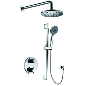 ALFI Brand AB2545-PC Polished Chrome Round Style 2 Way Thermostatic Shower Set