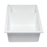 ALFI AB3319UM-W White 34" Double Bowl Undermount Granite Composite Kitchen Sink