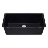 ALFI AB3322UM-BLA Black 33" Single Bowl Undermount Granite Composite Sink