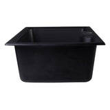 ALFI AB3520DI-BLA Black 35" Drop-In Single Bowl Granite Composite Kitchen Sink