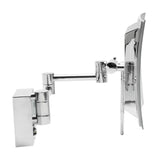 ALFI Brand ABM8WLED-PC Polished Chrome Wall Mount Square 8" 5x Magnifying Cosmetic Mirror with Light