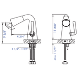 ALFI Brand AB1792-PC Polished Chrome Single Hole Cone Waterfall Bathroom Faucet