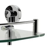 ALFI AB9548 Polished Chrome Corner Mounted Double Glass Shower Shelf Accessory