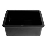 ALFI Brand ABF2718UD-BM Black Matte 27" x 18" Fireclay Undermount/Drop in Fireclay Kitchen Sink