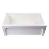 ALFI AB3018ARCH-B 30" Biscuit Arched Apron Wall Fireclay Single Bowl Farm Sink