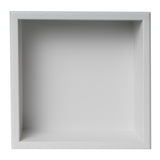 ALFI Brand 12" x 12" White Matte Stainless Steel Square Single Shelf Bath Shower Niche