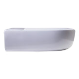 ALFI Brand AB111 24" White D-Bowl Porcelain Wall Mounted Bath Sink