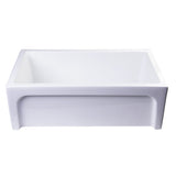 ALFI AB3018ARCH-W 30" White Arched Apron Wall Fireclay Single Bowl Farm Sink