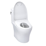 TOTO MW4364736CEMFGNA#01 WASHLET+ Aquia IV Cube Two-Piece Dual Flush Toilet with Auto Flush S7A Bidet Seat, Cotton White