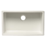 ALFI Brand AB3018UD-W 30" White Undermount / Drop-in Fireclay Kitchen Sink