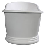 ALFI Brand AB9950 67" White Matte Pedestal Solid Surface Resin Bathtub