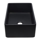 ALFI AB3320SB-BM 33 inch Black Reversible Single Fireclay Farmhouse Kitchen Sink