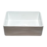 ALFI ABTI3020SB Titanium/Fluted 30" Reversible Fireclay Farmhouse Kitchen Sink