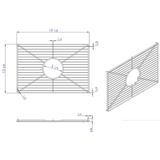 ALFI ABGR2418 Stainless Steel Kitchen Sink Grid for AB2418SB, AB2418ARCH, AB2418UM