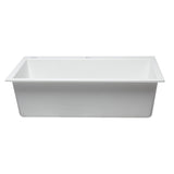 ALFI AB3322DI-W White 33" Single Bowl Drop in Granite Composite Kitchen Sink