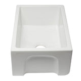 ALFI AB3018HS-W 30 inch White Smooth / Fluted Single Bowl Fireclay Farm Sink