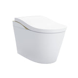 TOTO MS8732CUMFG#01N NEOREST LS Dual Flush Integrated Bidet Toilet, Cotton White with Nickel Trim