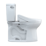 TOTO MW7763084CEFG#01 Drake Washlet+ Two-Piece 1.28 GPF Universal Height Tornado Flush Toilet with C5 Bidet Seat