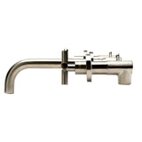 ALFI Brand AB1035-BN Brushed Nickel 8" Widespread Wall-Mounted Cross Handle Faucet