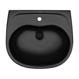 TOTO LHT241#51 Supreme Oval Wall-Mount Bathroom Sink and Shroud for Single Hole Faucets, Ebony