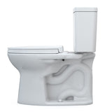 TOTO MS776124CSFG.10#01 Drake Two-Piece 1.6 GPF Toilet with 10" Rough-in and SoftClose Seat, Washlet+ Ready