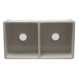 ALFI AB3318DB-B 33 inch Biscuit Reversible Double Fireclay Farmhouse Sink