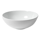 ALFI Brand ABC905 White Modern 15" Round Vessel Bowl Above-Mount Ceramic Sink