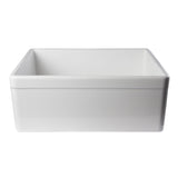 ALFI AB506-W White 26" Decorative Lip Apron Single Bowl Fireclay Farmhouse Sink