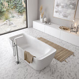 TOTO PJY1724PWEU#GW Flotation Freestanding Soaker Tub with RECLINE Comfort, Gloss White