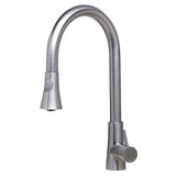 ALFI AB2034-BSS Solid Brushed Stainless Steel Pull Down Single Hole Faucet